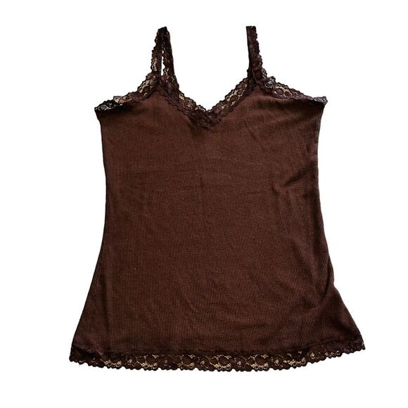 10/$25🦋 No Boundaries Hot Chocolate Lace Trim Cami - Size XXL - Picture 10 of 13